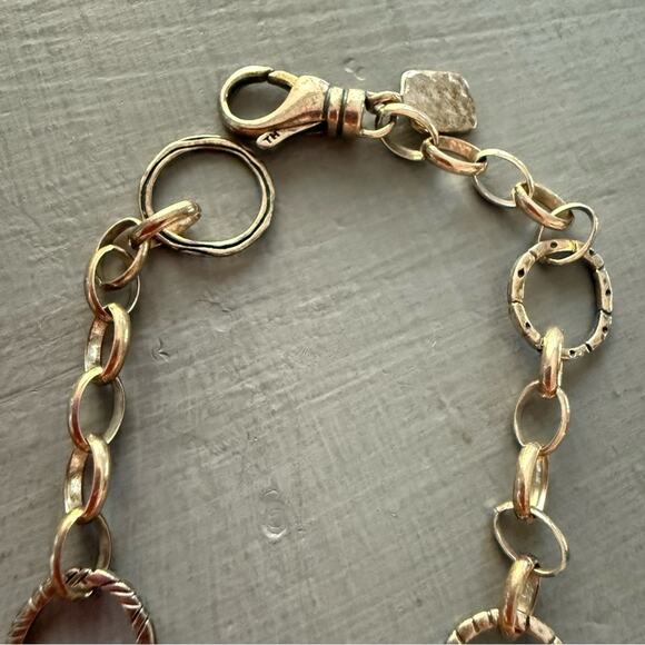 Silpada 925 Sterling Silver Circle Chain Link Bracelet - Picture 3 of 7